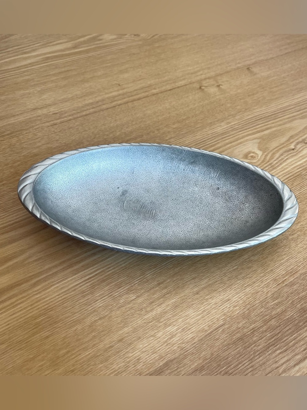 Wilton Armetale Vintage Patio Rope oval Au Gratin Platter 11”